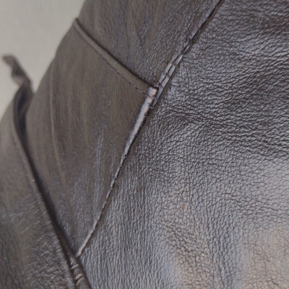 Vintage Pelle Studio Black Leather Long Coat S - Picture 8 of 16